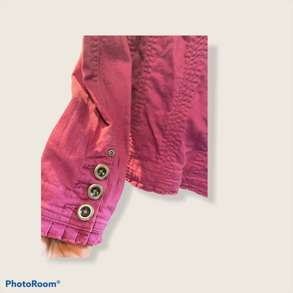 Chico’s Platinum Size 2 Jacket Dark Mauve classic - Picture 4 of 10